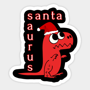 Santa Saurus Sticker